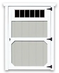 Single 4 ft barn door with transom windows