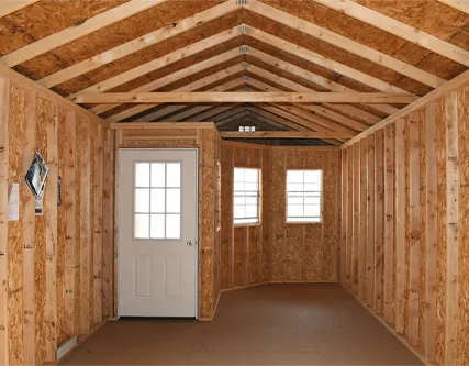 Deluxe playhouse shed utility interior
