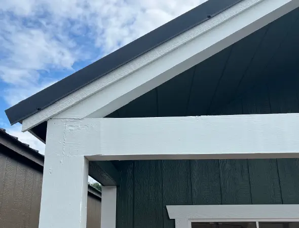 Playhouse shed vaulted gable trim
