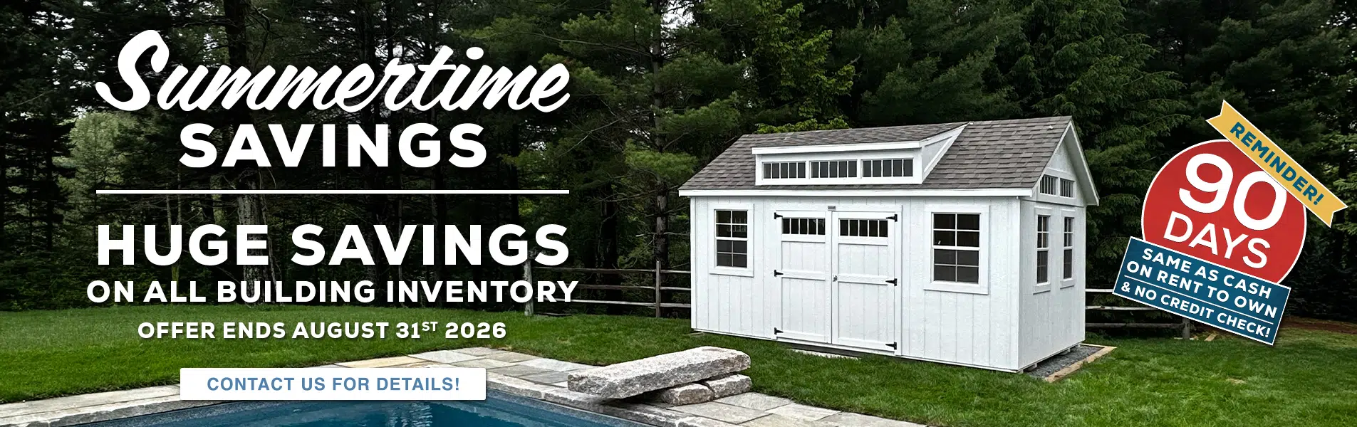 Huge Summertime Savings! August